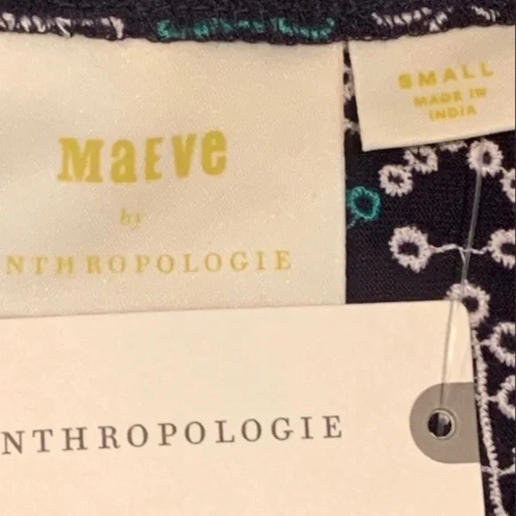 NWT Anthropologie Maeve Boho Embroidered Crochet Peplum StyleTop - Picture 11 of 11
